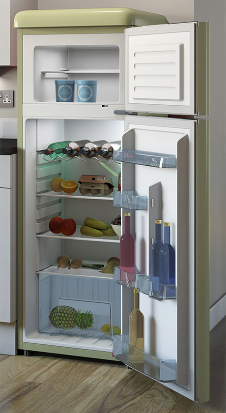 Swan small fridge deals freezer